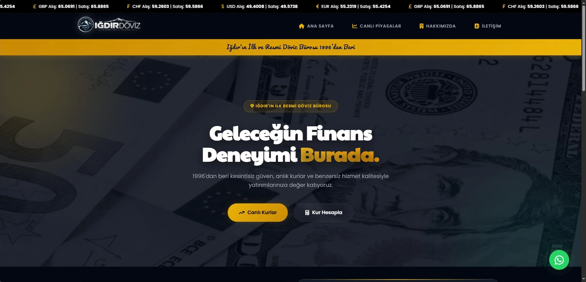 Iğdır Döviz - Yetkili Müessese Kurumsal Web Platformu